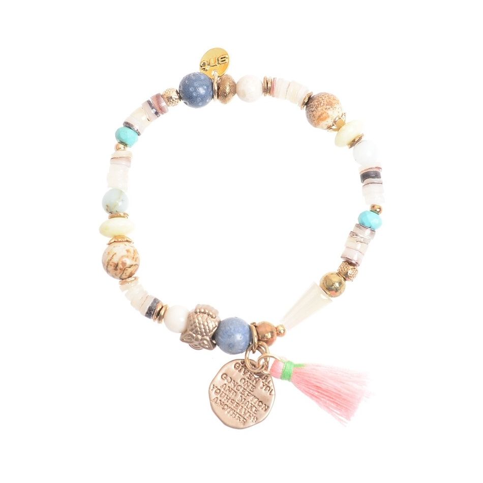 PULSERA CUENTAS PIEDRAS