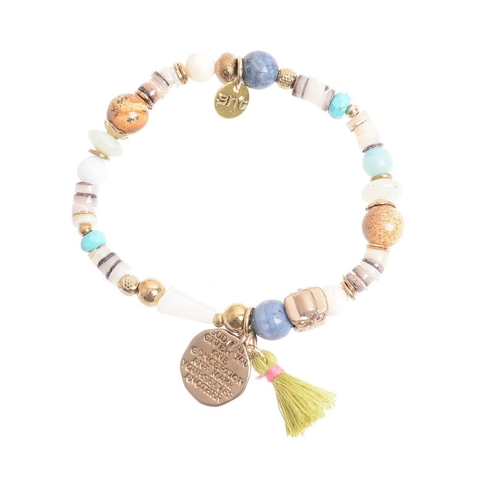 PULSERA CUENTAS PIEDRAS