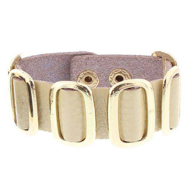 METALLIC LEATHER BRACELET