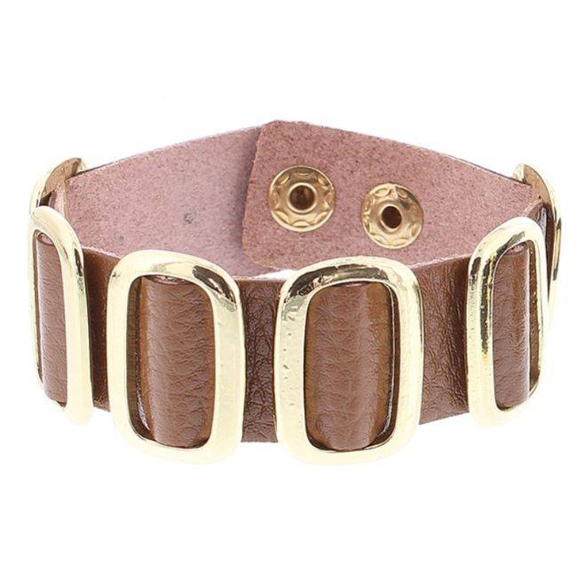 METALLIC LEATHER BRACELET