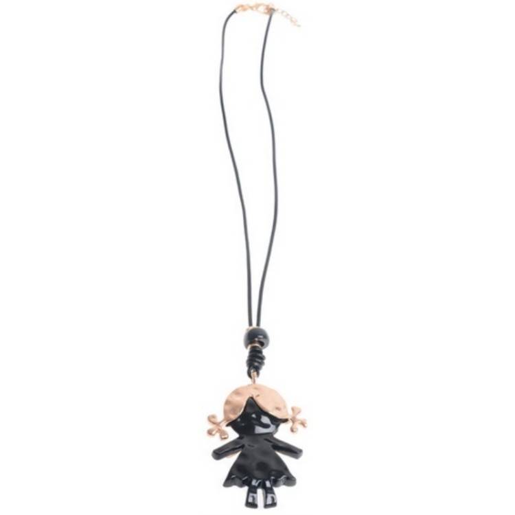 LONG PENDANT NECKLACE METAL RESIN