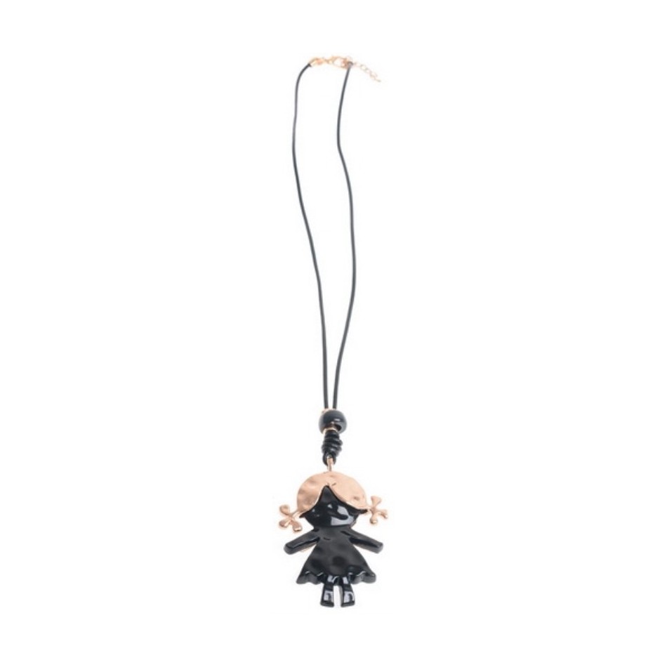 LONG PENDANT NECKLACE METAL RESIN