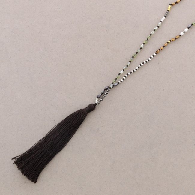 LONG PENDANT NECKLACE FRINGE