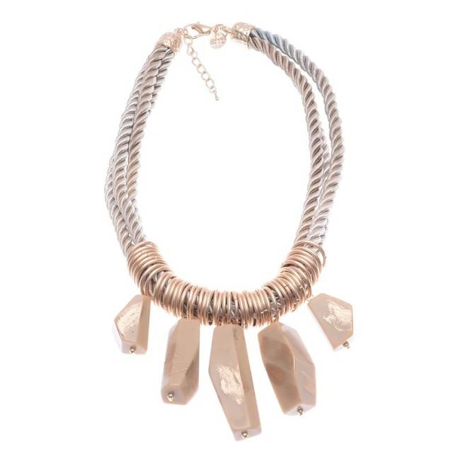 DOUBLE CORD SHORT NECKLACE RESIN