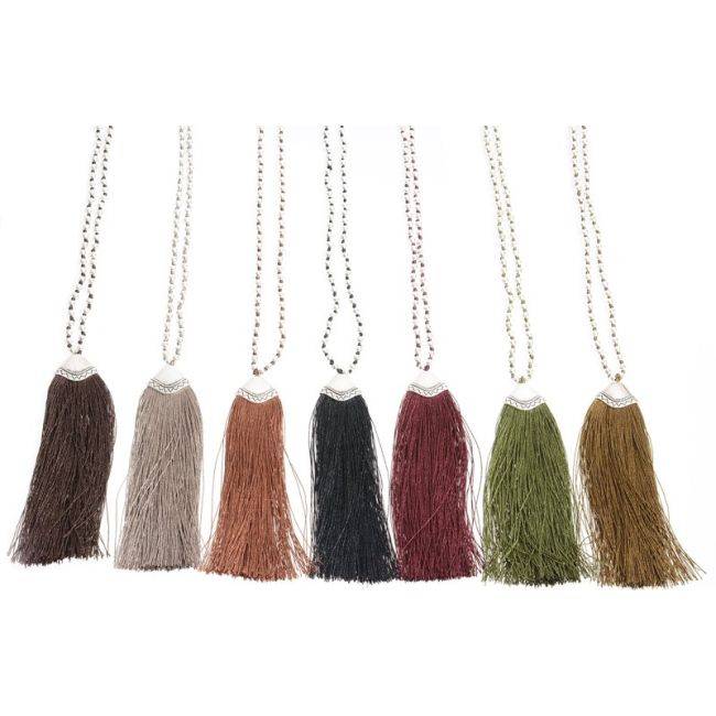 LONG PENDANT NECKLACE FRINGE