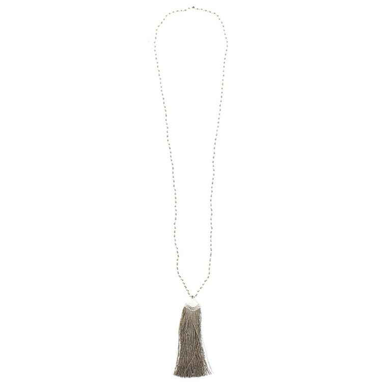 LONG PENDANT NECKLACE FRINGE 2