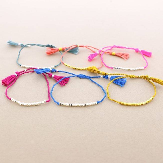 PULSERA  MACRAMÉ CUENTAS