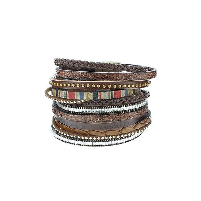 PULSERA CIERRE IMÁN MULTIFILA