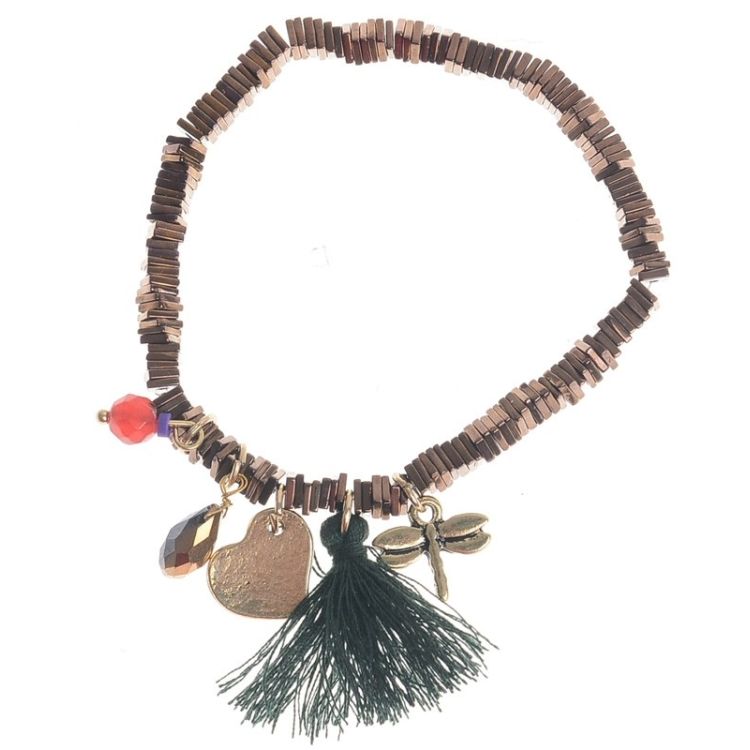 PULSERA CUENTAS COLGANTES