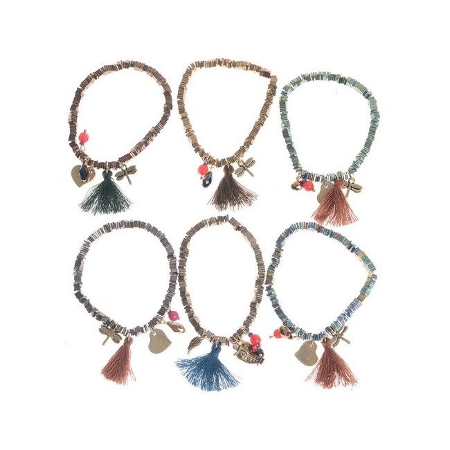 PULSERA CUENTAS COLGANTES