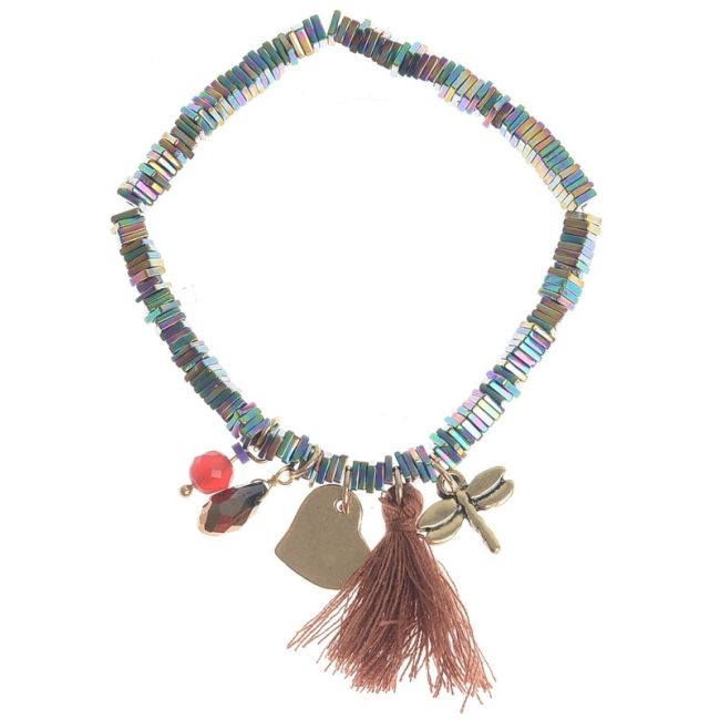 PULSERA CUENTAS COLGANTES