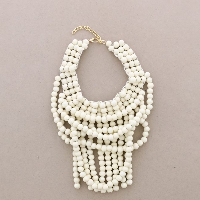 COLLAR BABERO CUENTAS MADERA