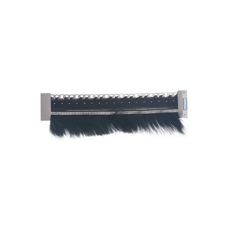 RABBIT FUR MAGNET CLOSURE BRACELET