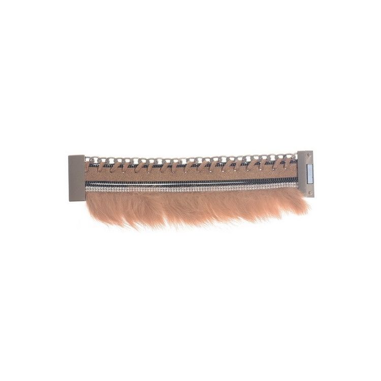 RABBIT FUR MAGNET CLOSURE BRACELET 2