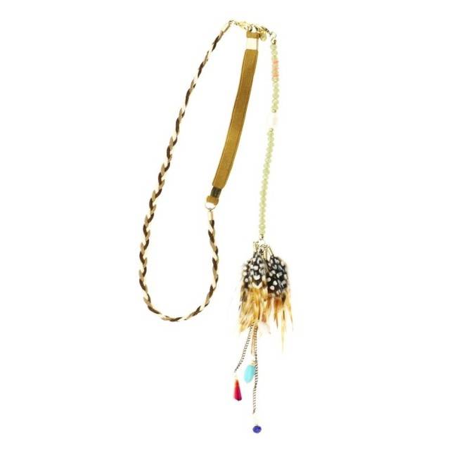 FEATHERS SHORT NECKLACE
