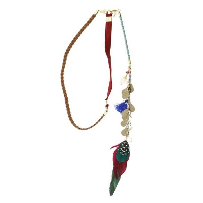 FEATHERS SHORT NECKLACE