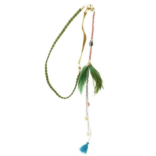FEATHERS SHORT NECKLACE