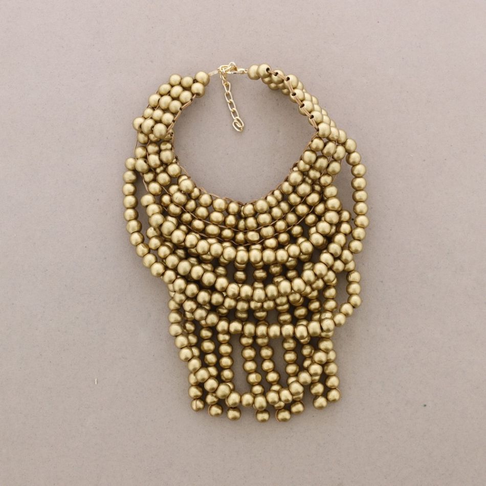 COLLAR BABERO CUENTAS MADERA