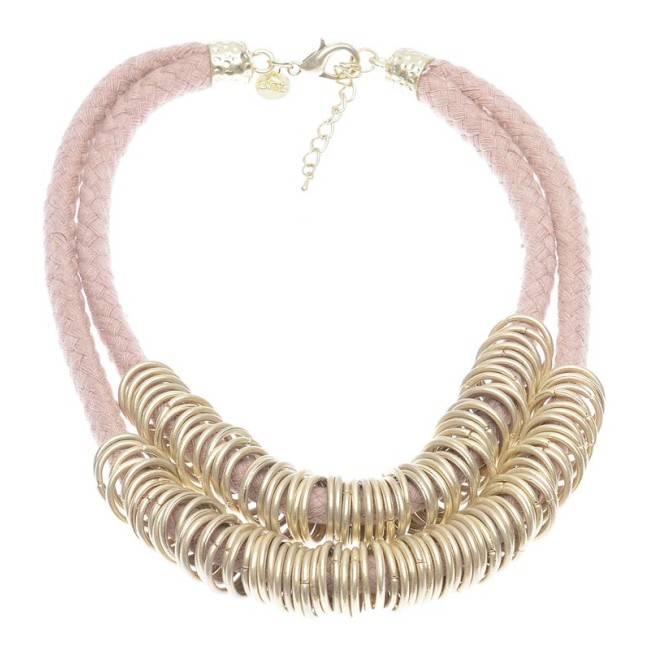 DOUBLE ROW SHORT NECKLACE WITH BEADS