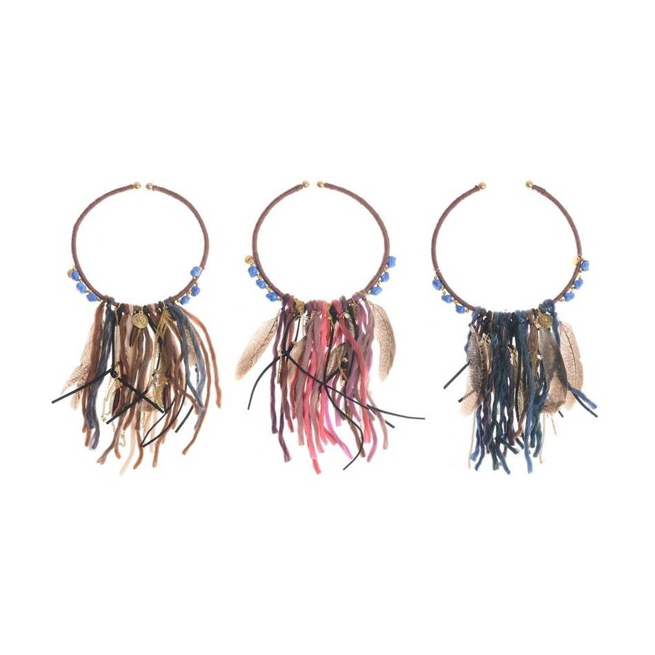 FRINGE SHORT NECKLACE WITH BEADS