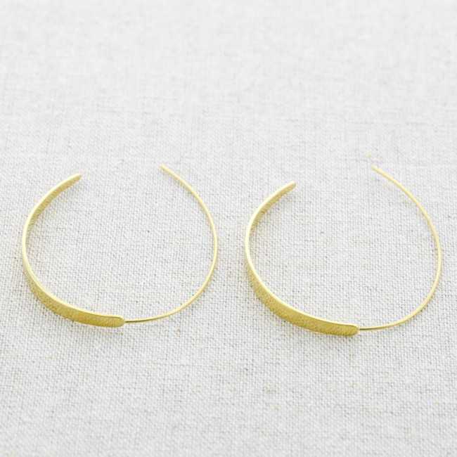 STEEL IRREGULAR HOOP EARRINGS