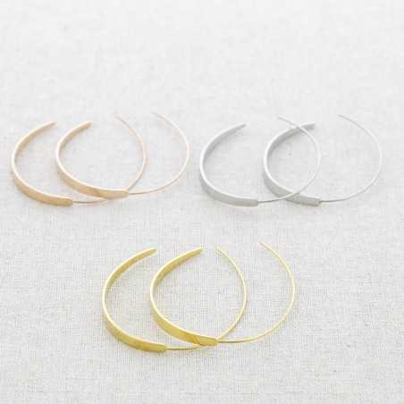 STEEL IRREGULAR HOOP EARRINGS