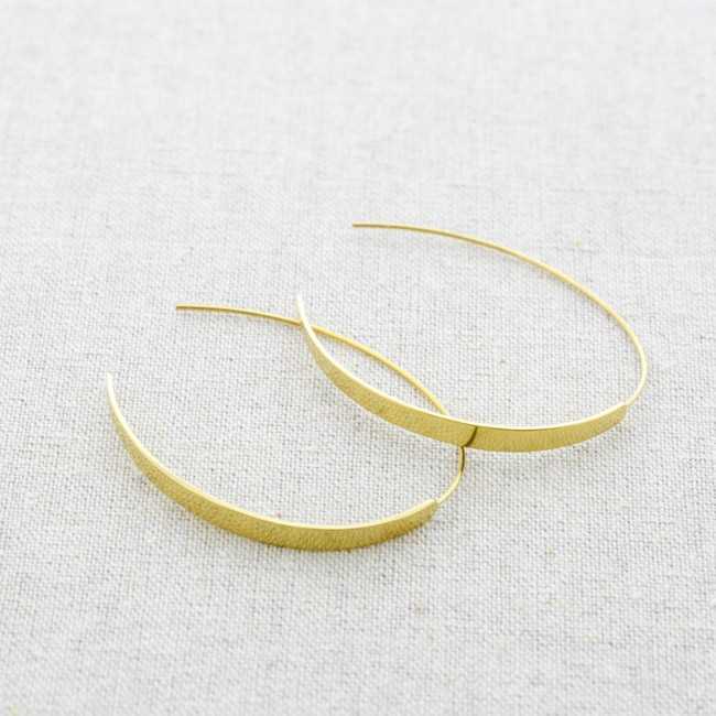 STEEL IRREGULAR HOOP EARRINGS