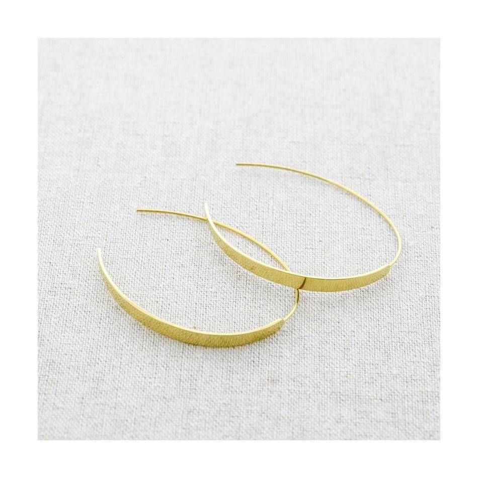 STEEL IRREGULAR HOOP EARRINGS