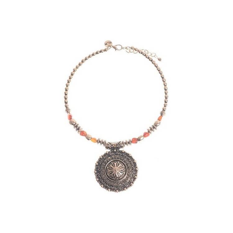 ETHNIC METAL SHORT NECKLACE 2