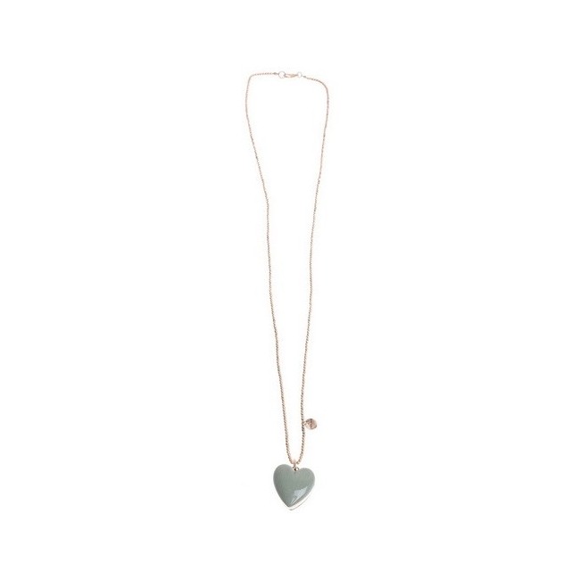 LONG PENDANT NECKLACE METAL RESIN