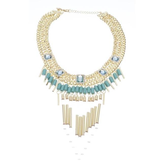 WATERFALL SHORT NECKLACE WITH BEADS