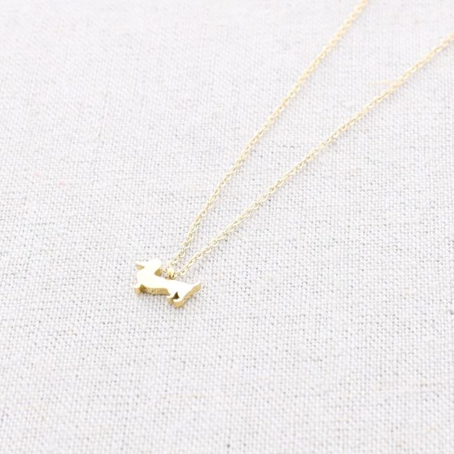DOG PENDANT STEEL SHORT NECKLACE