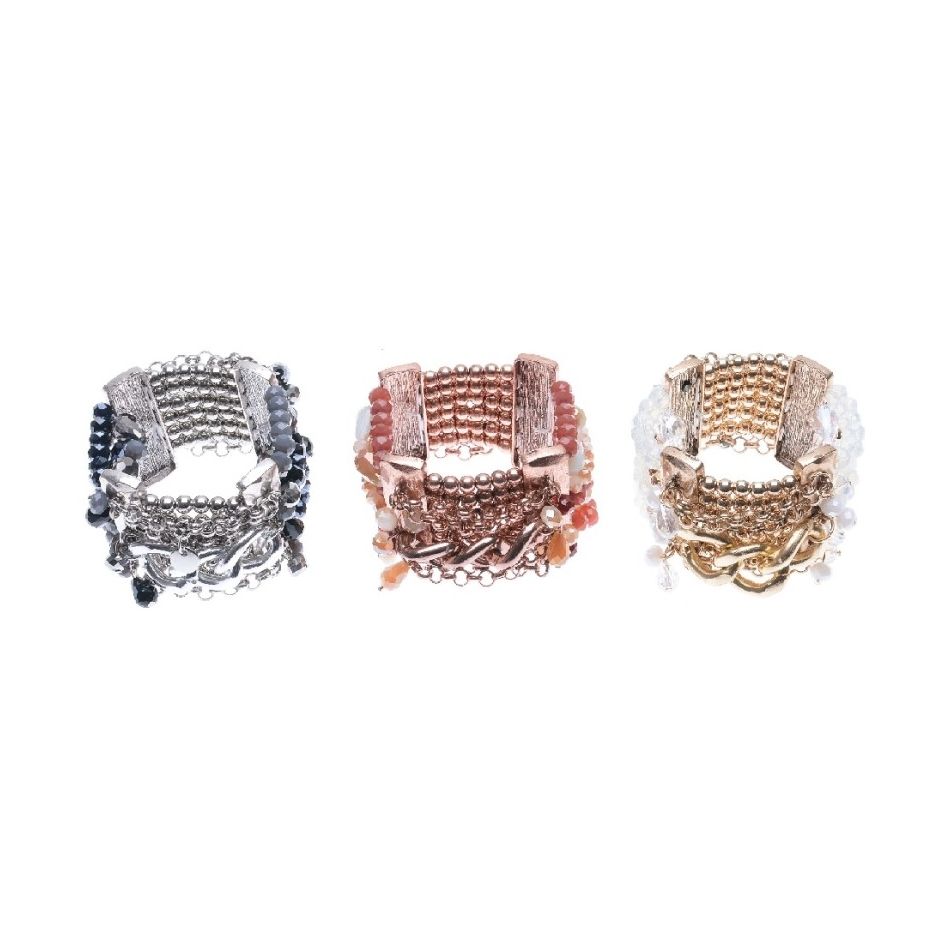 PULSERA ELÁSTICA CUENTAS VARIAS