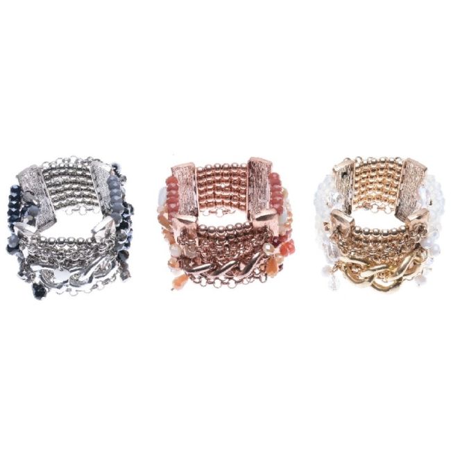ELASTIC BRACELET WITH VARIOUS BEADS
