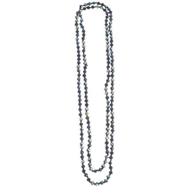 LONG NECKLACE WITH FACETED BEADS