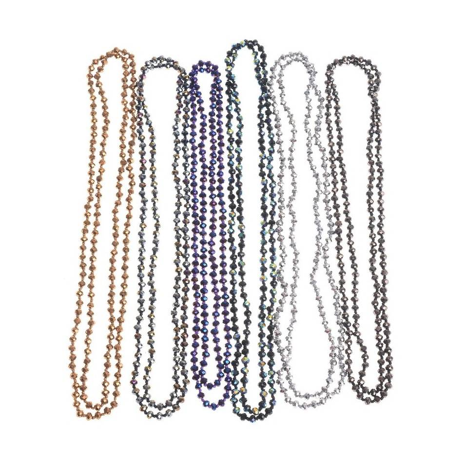 LONG NECKLACE WITH FACETED BEADS