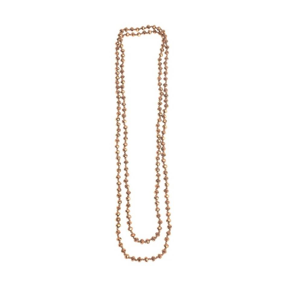 LONG NECKLACE WITH FACETED BEADS