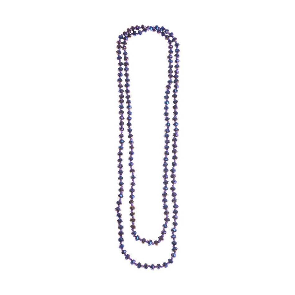 LONG NECKLACE WITH FACETED BEADS