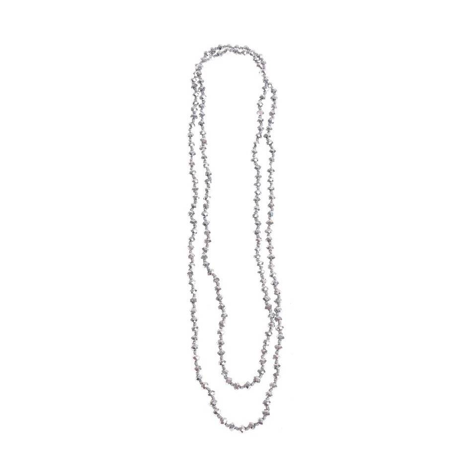 LONG NECKLACE WITH FACETED BEADS