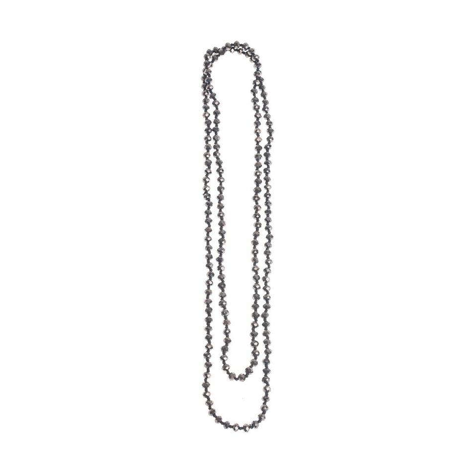 LONG NECKLACE WITH FACETED BEADS