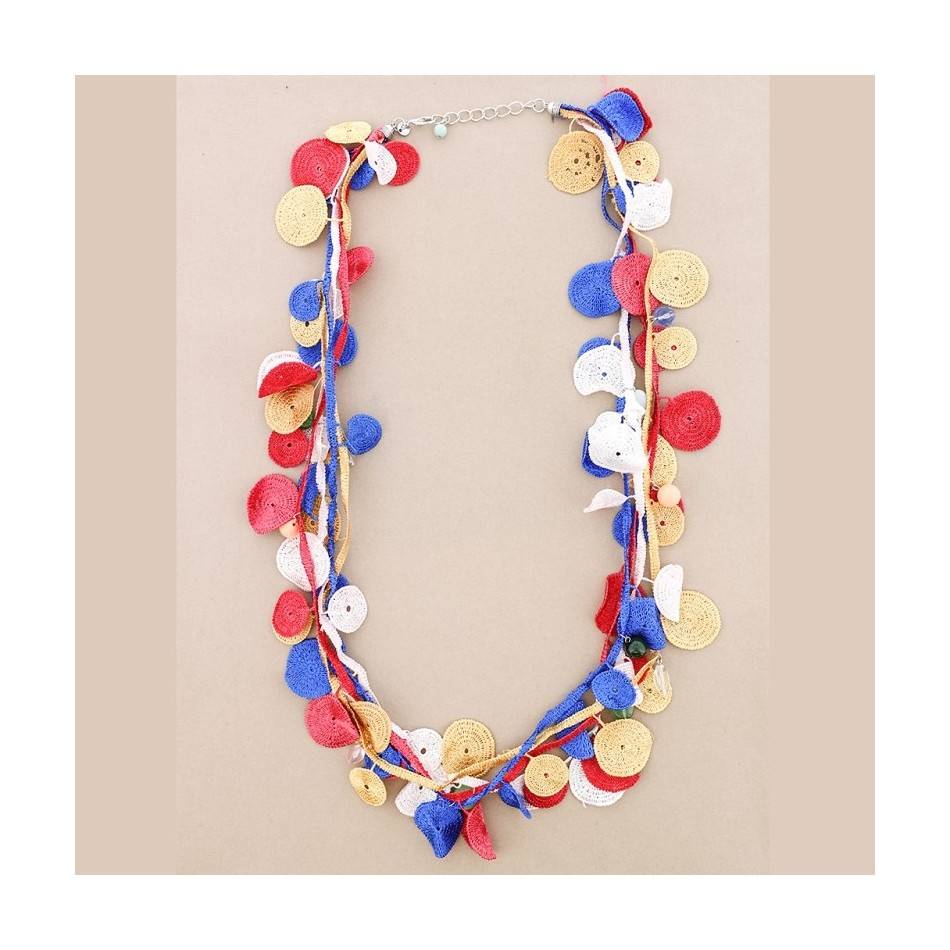 COLLAR LARGO PIEZAS GANCHILLO COLORES