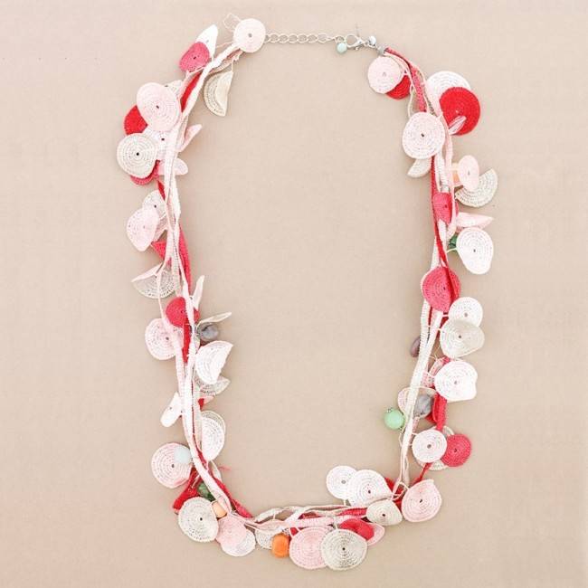 COLLAR LARGO PIEZAS GANCHILLO COLORES