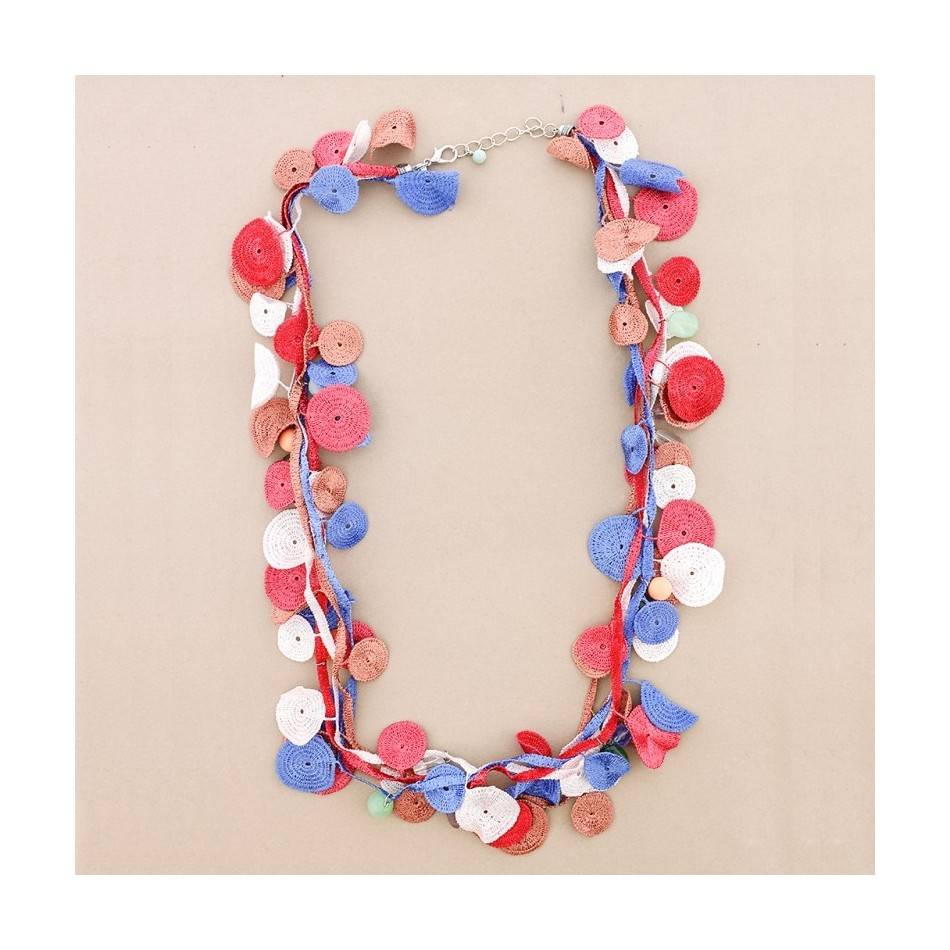 COLLAR LARGO PIEZAS GANCHILLO COLORES