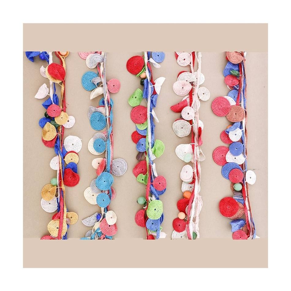 LONG NECKLACE CROCHET PIECES COLORS