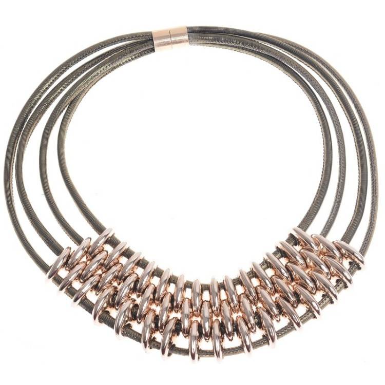 BEADED LACE SHORT NECKLACE