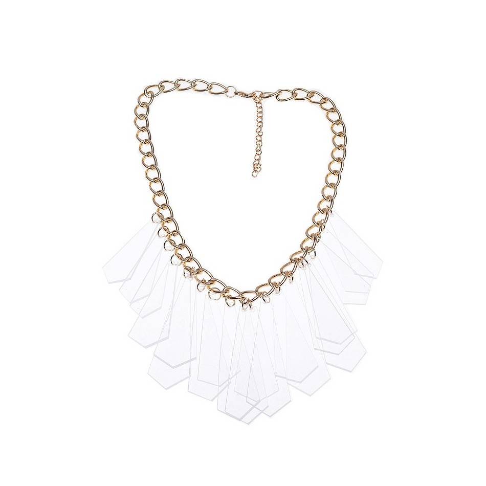 ACRYLIC PENDANT SHORT NECKLACE
