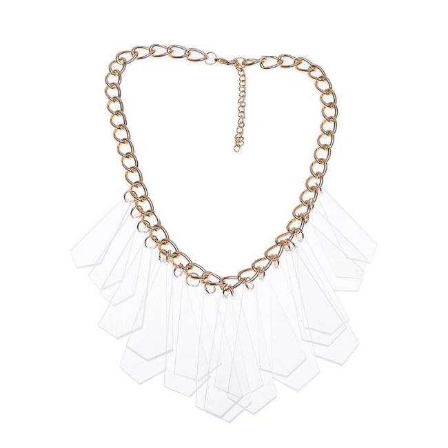 ACRYLIC PENDANT SHORT NECKLACE