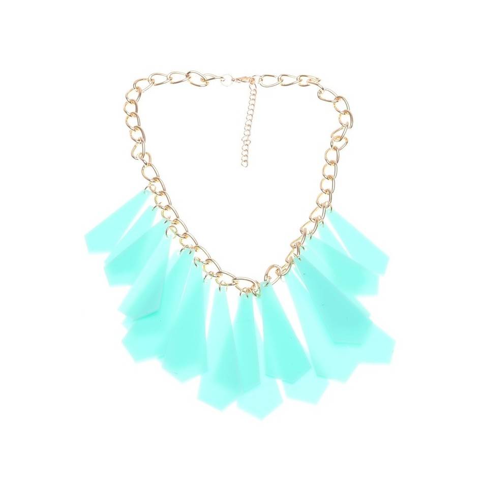 ACRYLIC PENDANT SHORT NECKLACE