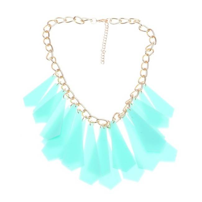 ACRYLIC PENDANT SHORT NECKLACE