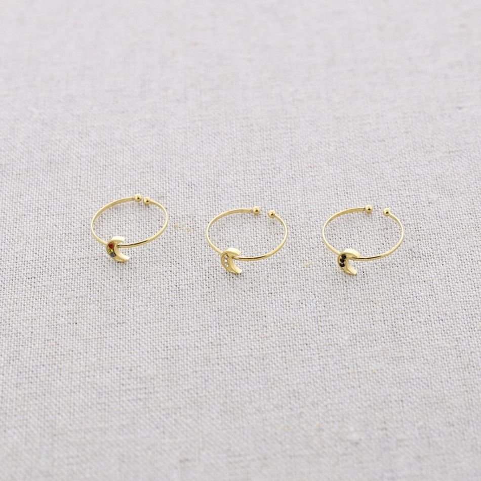 LUNITA CRYSTALS STEEL RING